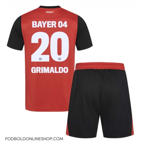 Bayer Leverkusen Alejandro Grimaldo #20 Hjemme Trøje Børn 2024-25 Kortærmet (+ Korte bukser)